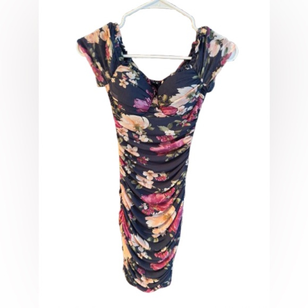 Windsor Floral Ruched Bodycon Dress